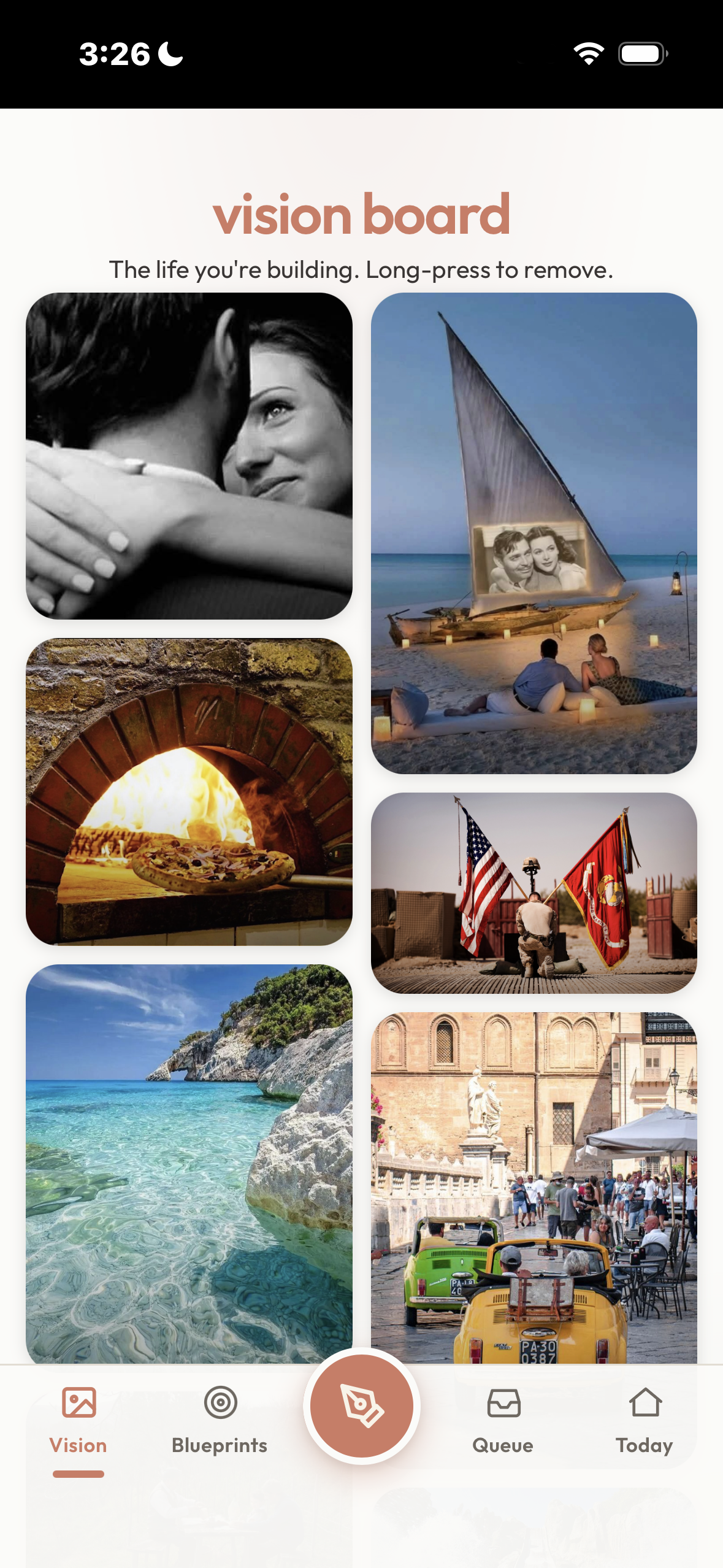 Alora Vision Board on iOS